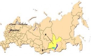 Иркутск на карте России