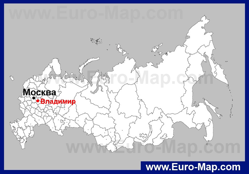 Владимир на карте России