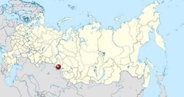 Омск на карте России