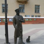 Памятник дворнику в Белгороде