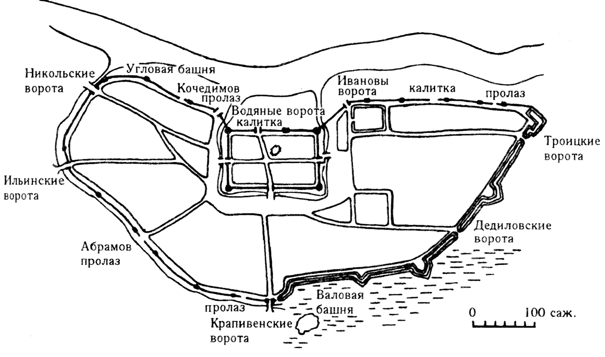 Карта старой тулы